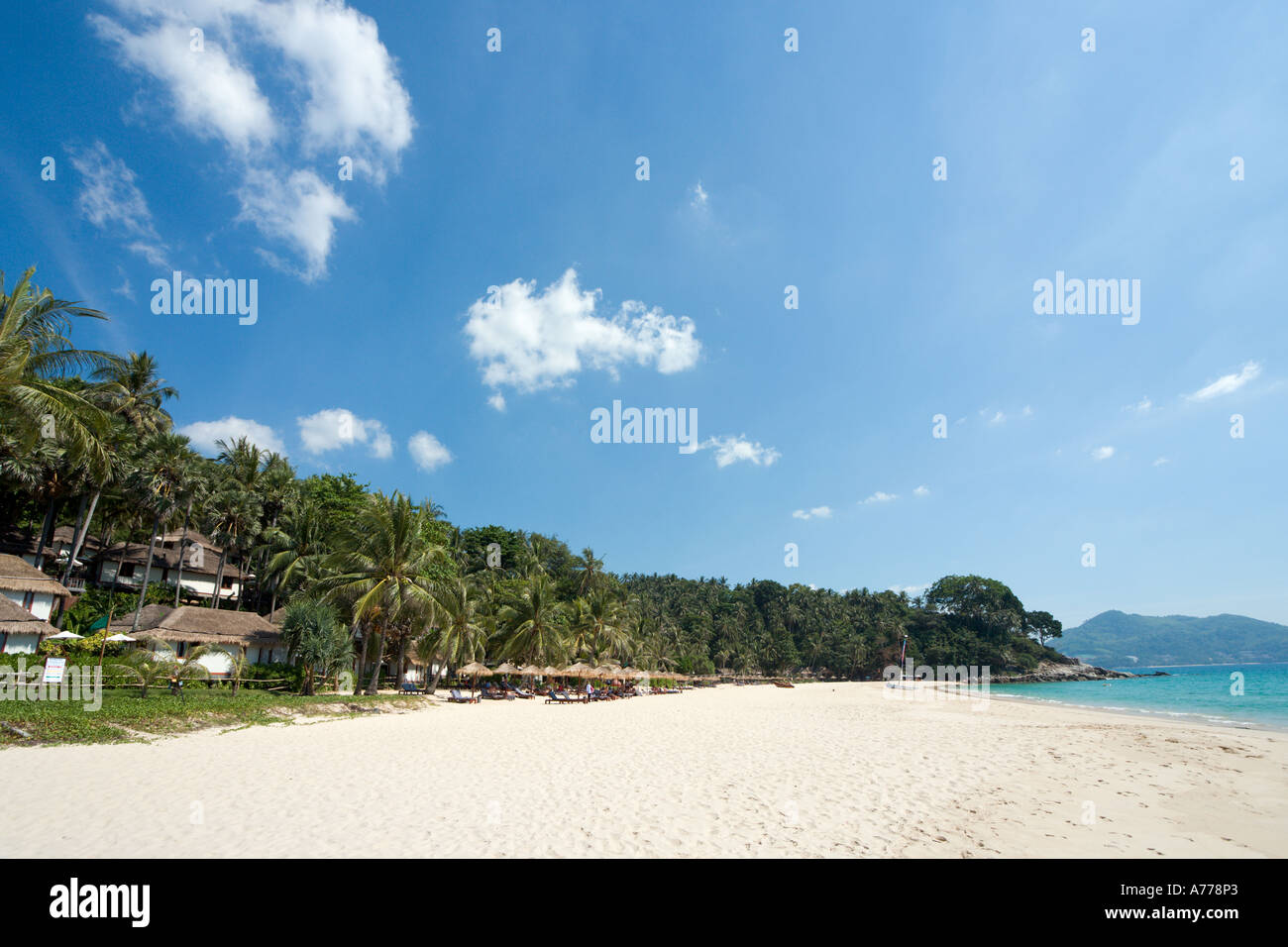 Surin Beach al di fuori il Chedi Hotel Phuket, Tailandia Foto Stock