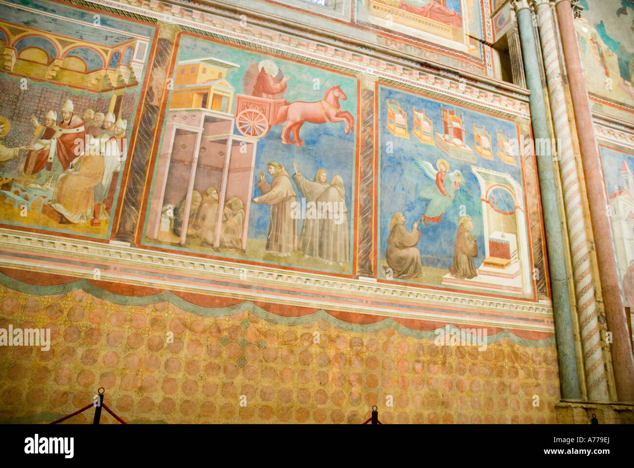 Affresco di Giotto in San Francesco di Assisi Basilica Assisi Italia