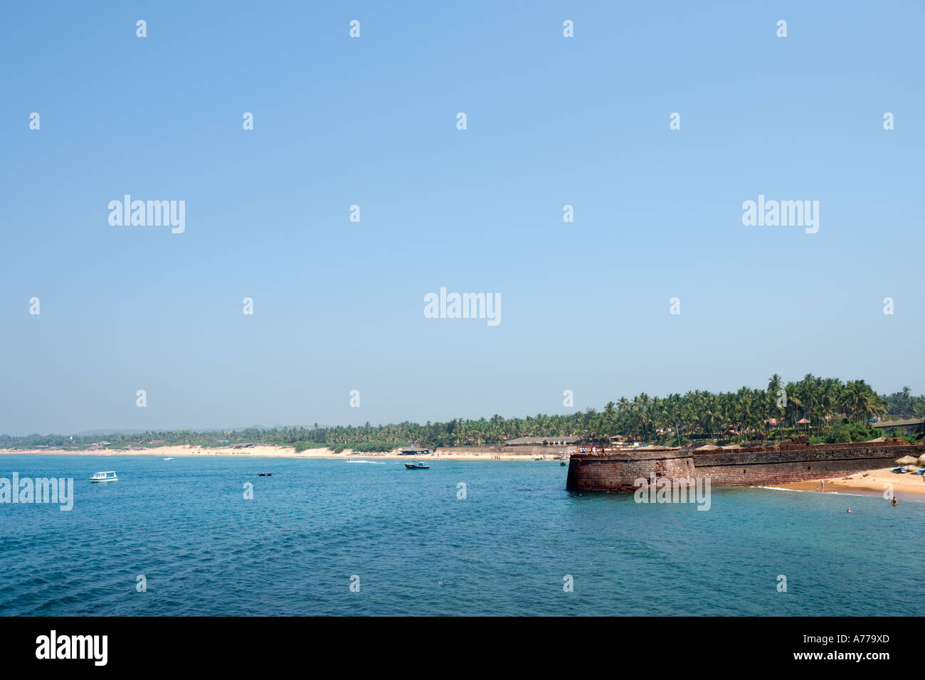 Fort Aguada, Sinquerim Beach, Goa nord, Goa, India Foto Stock