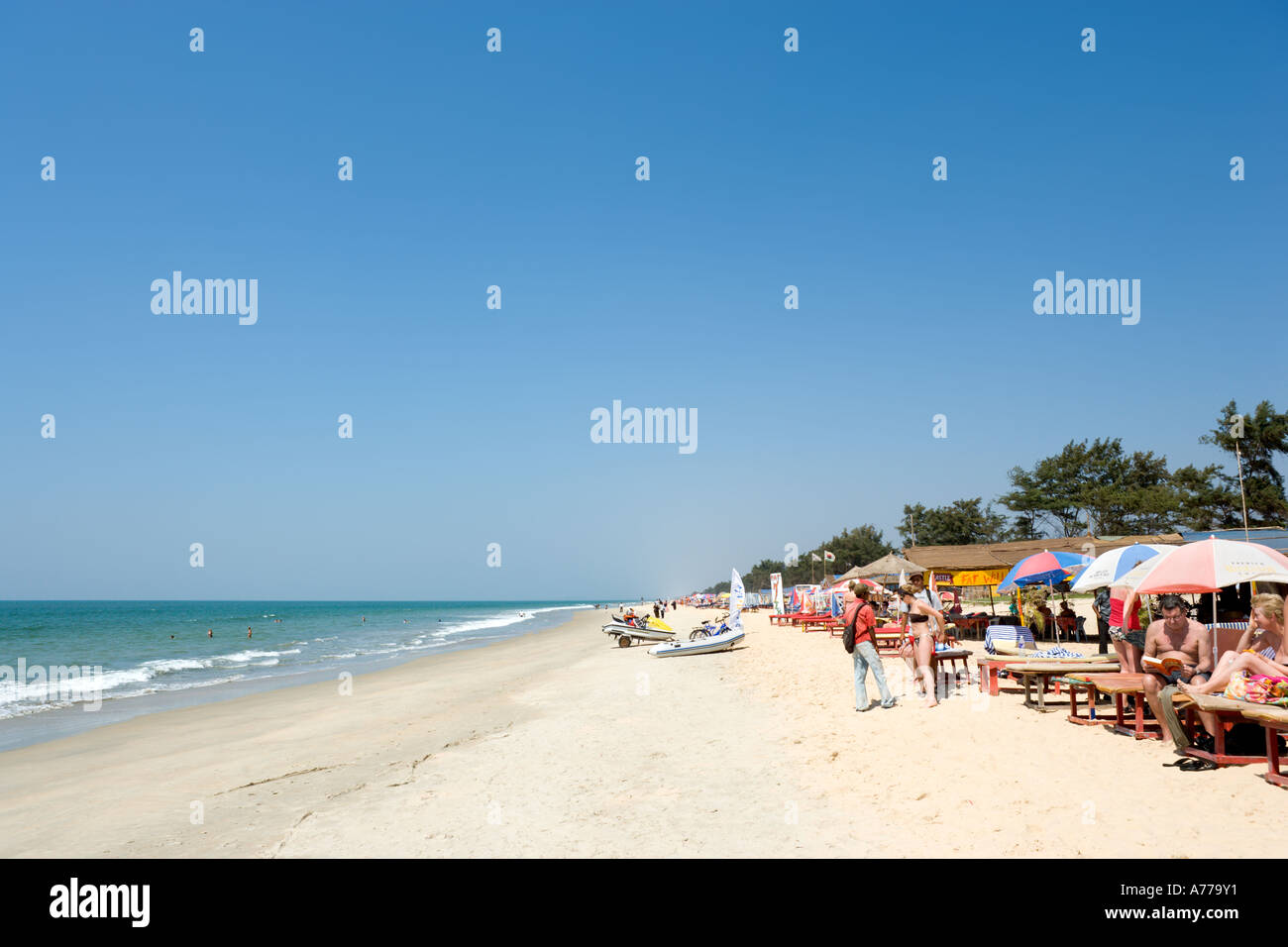 Mobor Beach, Colva, Goa Sud, Goa, India Foto Stock