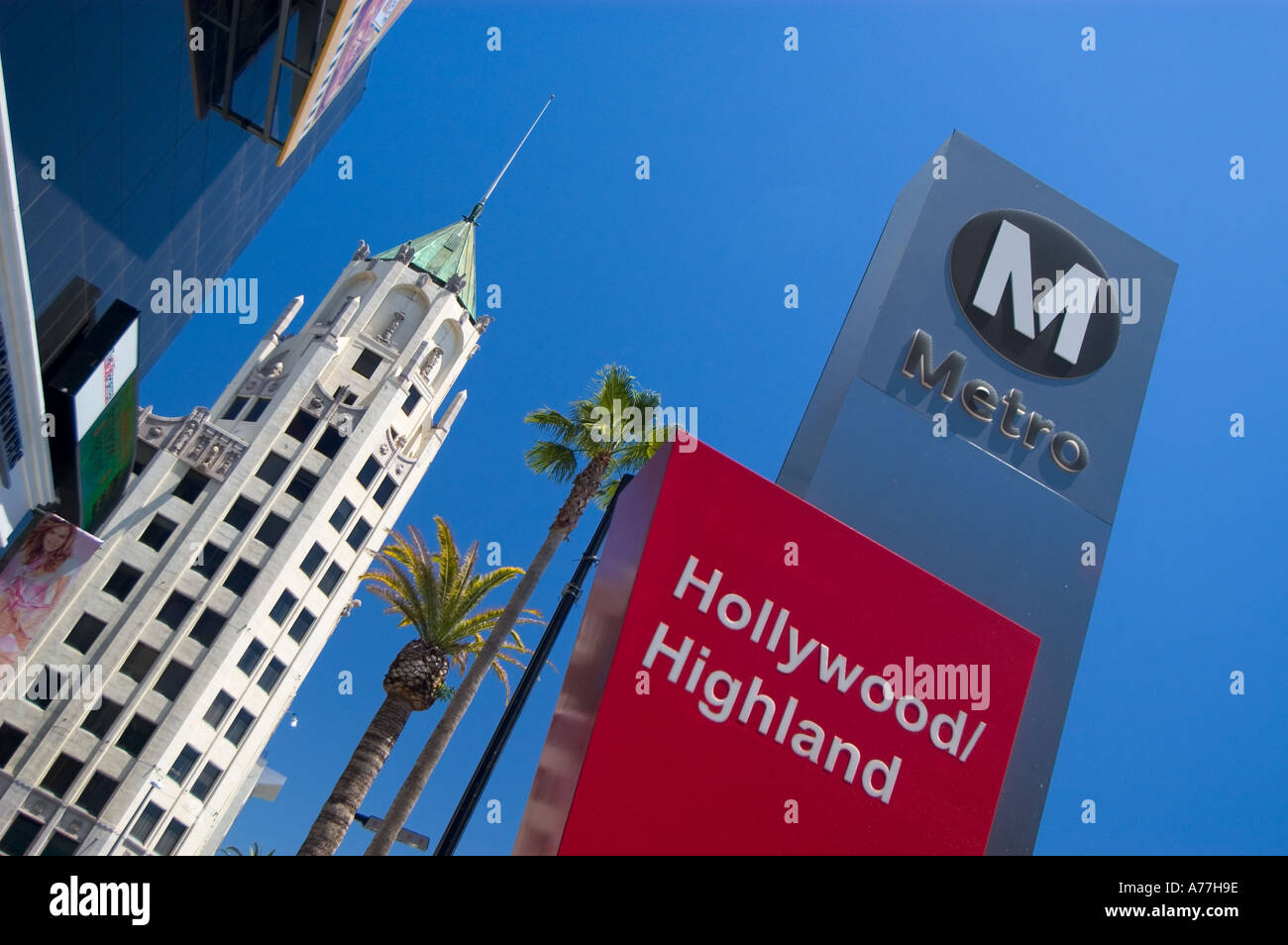 Metro di Los Angeles Hollywood Boulevard Foto Stock