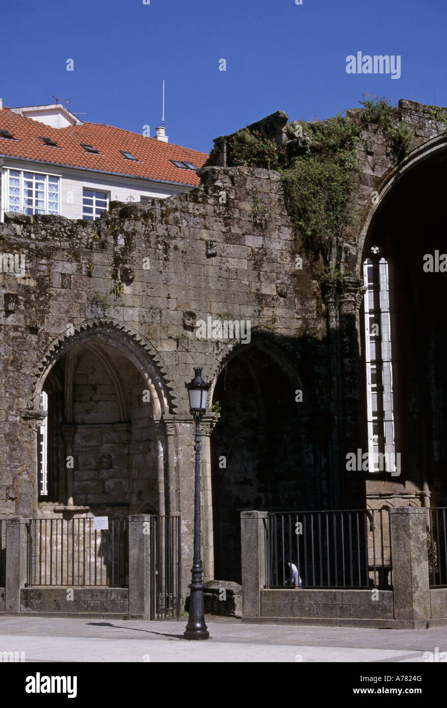 Santo Domingo rovine Pontevedra Galizia Spagna Foto Stock