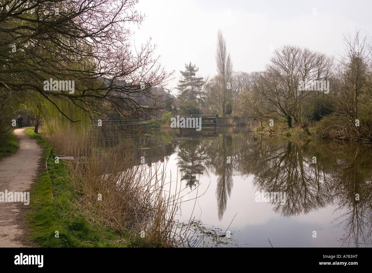UK Cheshire Vale Royal Northwich Industrial Heritage picturesque backwater of Weaver Navigation Foto Stock