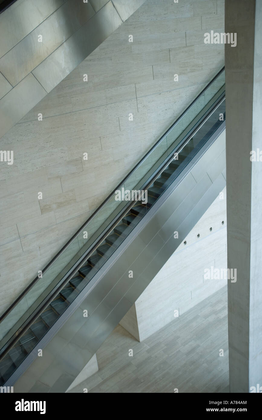 Escalator, ad alto angolo di visione Foto Stock