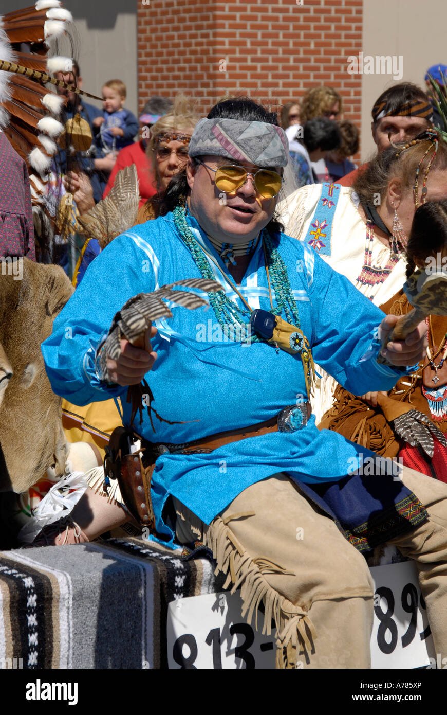 Nativi americani partecipare al Festival di fragola Parade Plant City Florida FL FLA USA US Foto Stock
