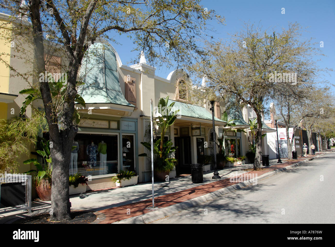 Hyde Park è un pittoresco esclusivo quartiere dello shopping della città di Tampa Florida FL Foto Stock