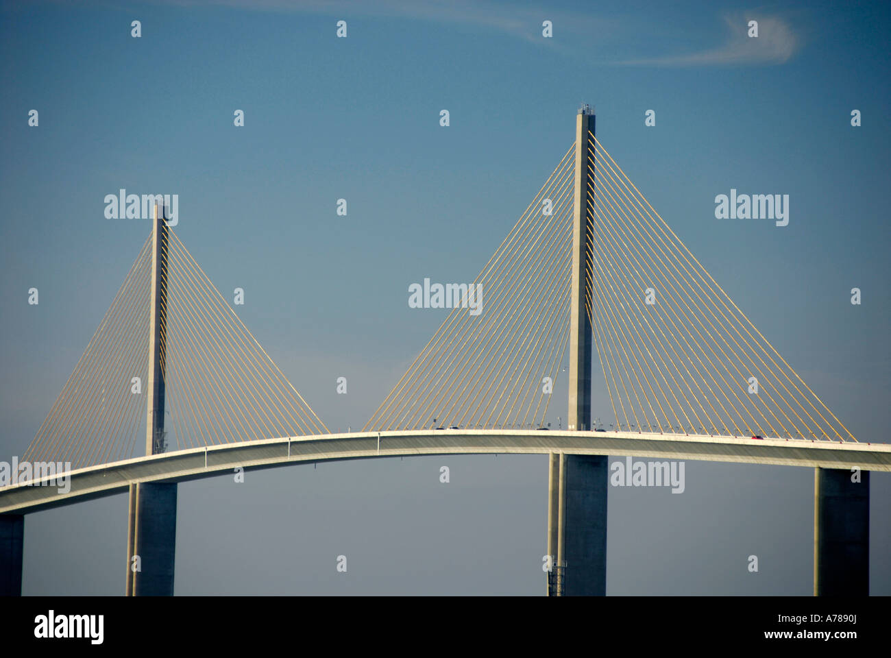 Sunshine Skyway Bridge in Florida Tampa contea di Hillsborough Golfo Occidentale Centrale Foto Stock