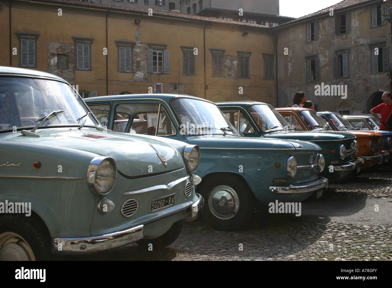 Vecchia FIAT Auto Exposition Foto Stock