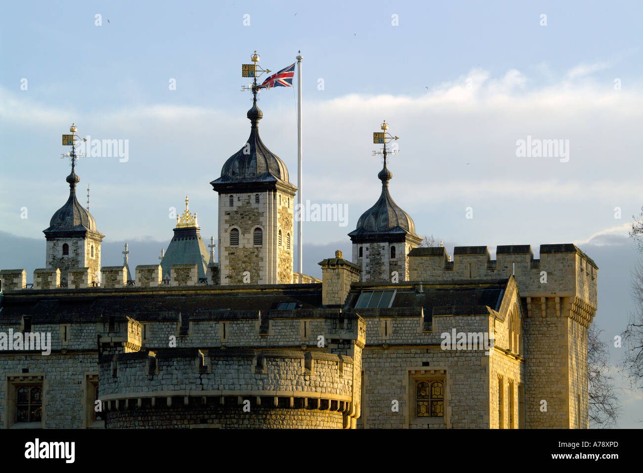 Torre di Londra dettaglio del tetto Foto Stock
