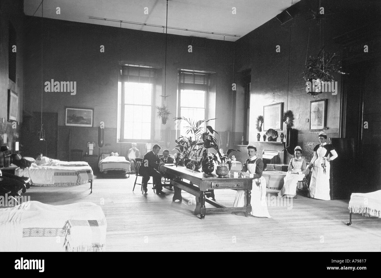 Ospedale 1890s Foto Stock