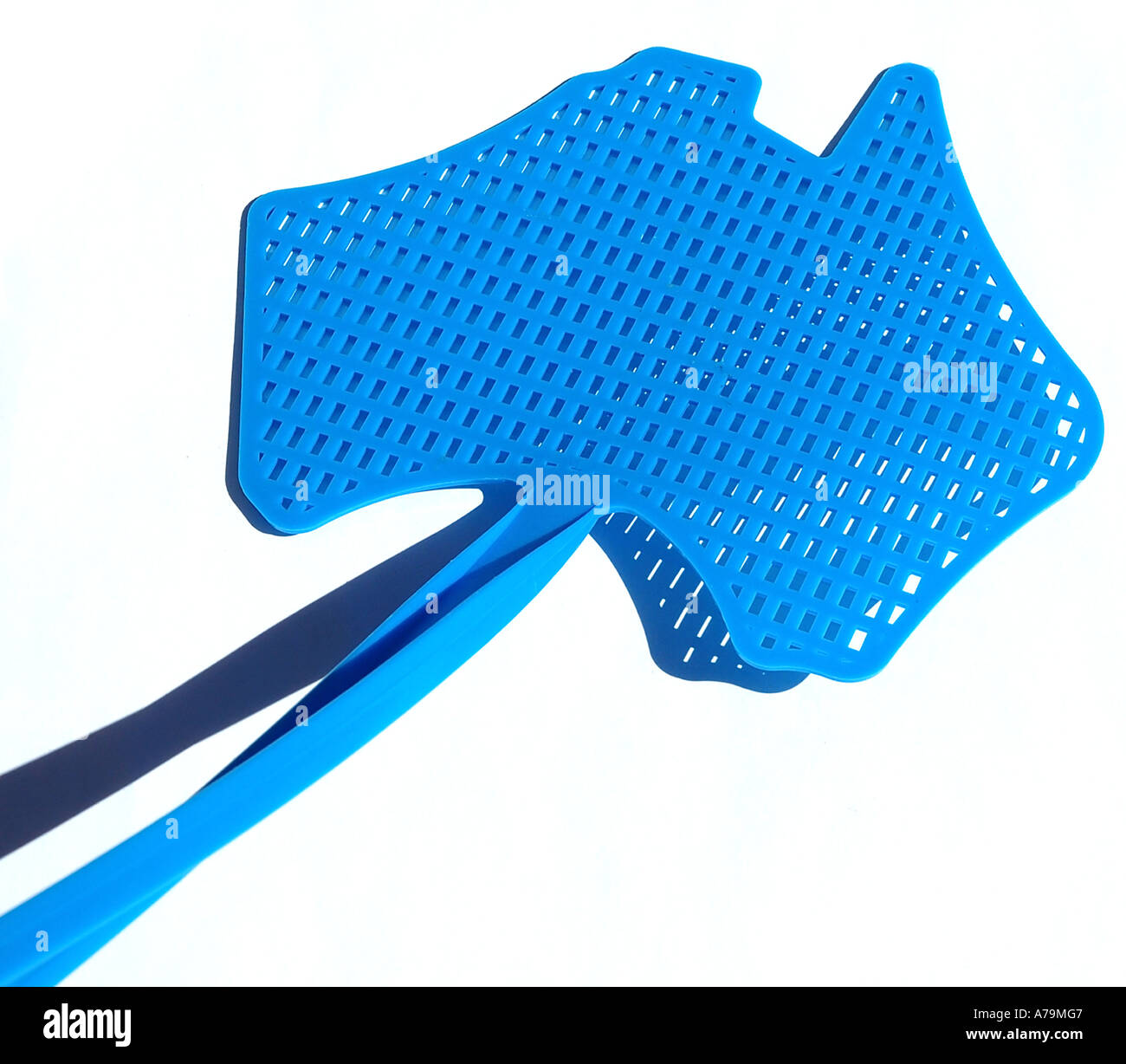 Blu flyswat in plastica a forma di Australia n. PR Foto Stock