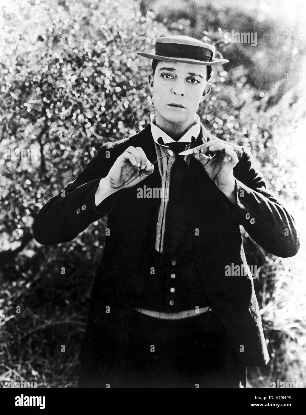 BUSTER KEATON noi silent film comico Foto Stock