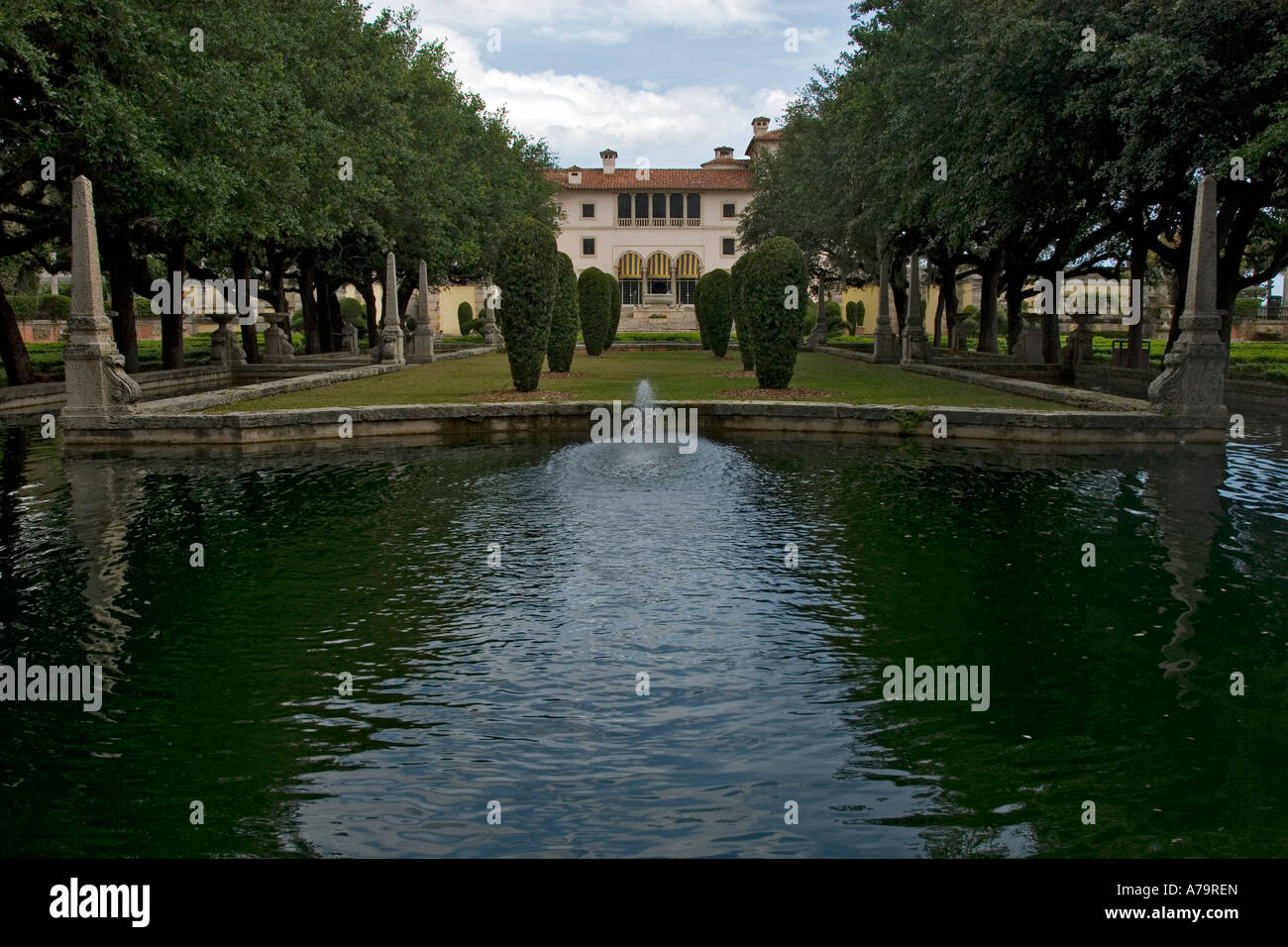 Edificio principale presso il Museo e Giardini di Vizcaya in Miami Florida USA Foto Stock