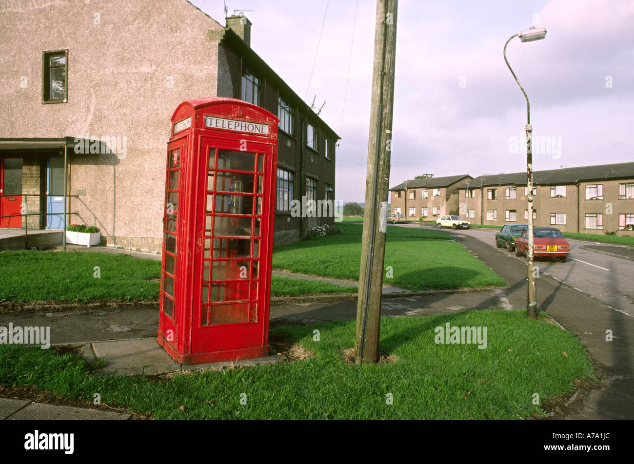 Derbyshire Doveholes K6 casella Telefono sul consiglio station wagon Foto Stock