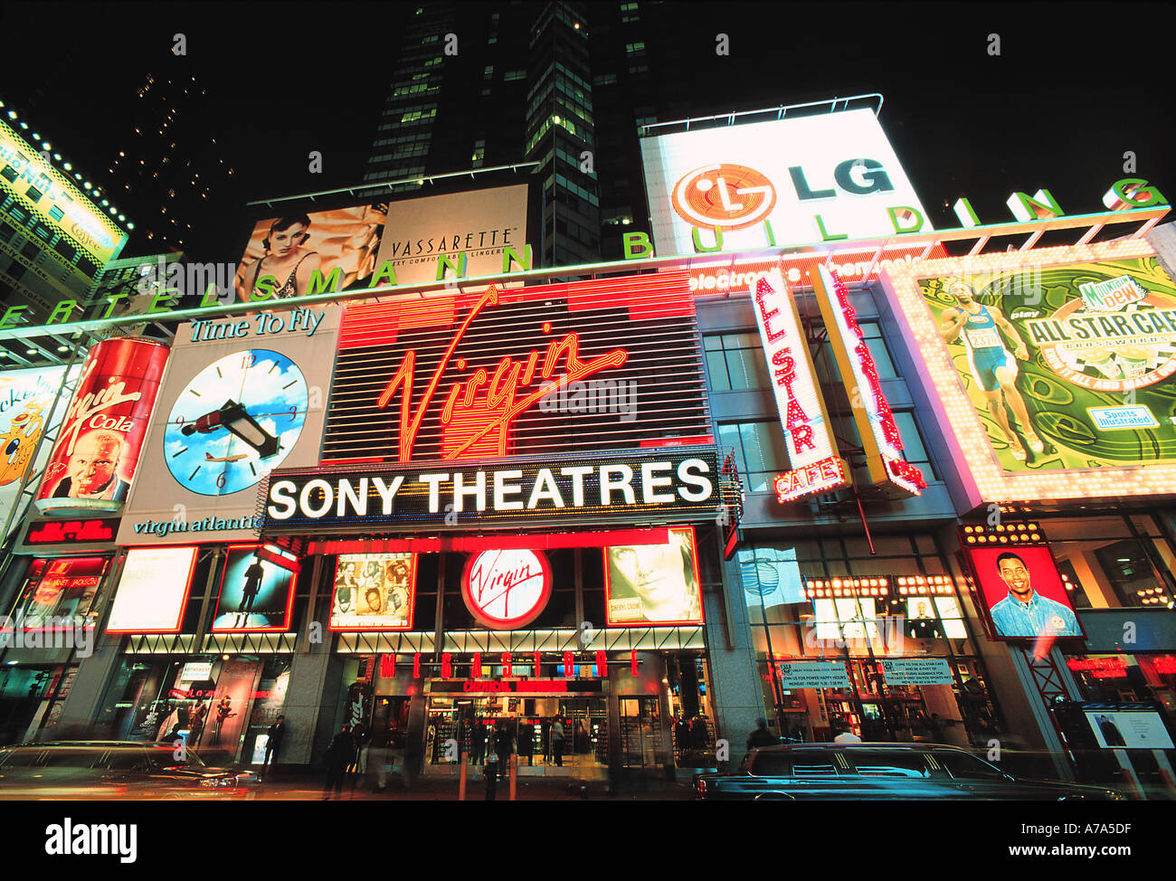 Vergine Sony teatri Times Square Manhattan New York Foto Stock