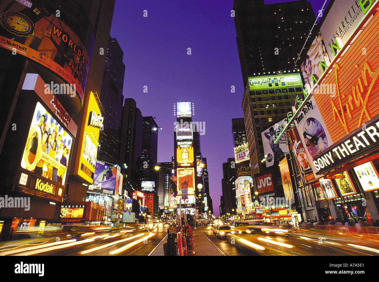 Times Square guardando a Nord Manhattan New York Foto Stock