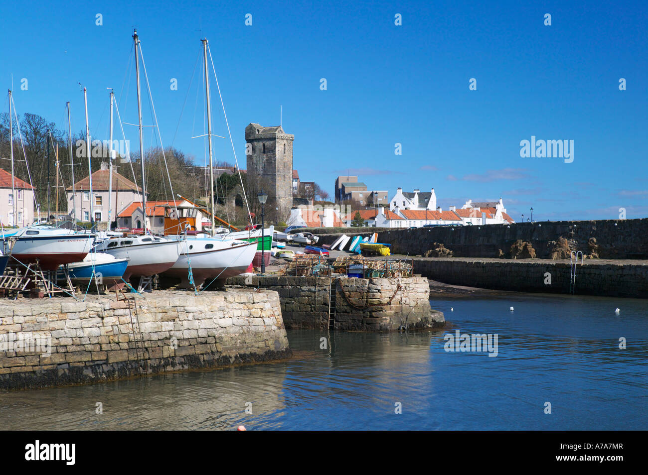 Dysart Harbour, Fife, Scozia, Regno Unito Foto Stock