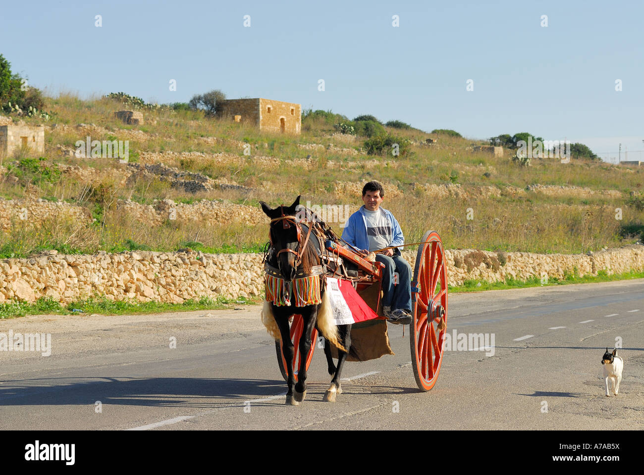 un carrello Malta Foto Stock