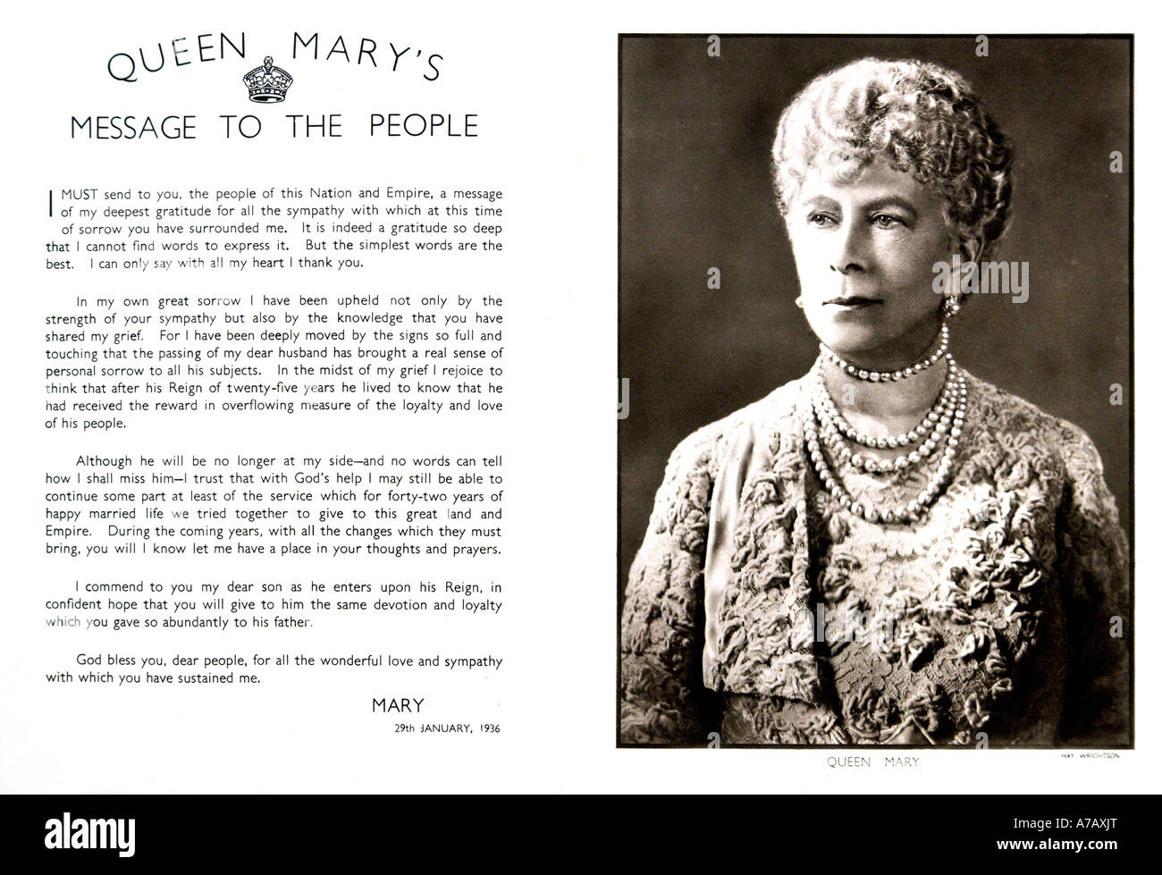 La morte di Re Giorgio V Vth 1936 solo uso editoriale Foto Stock