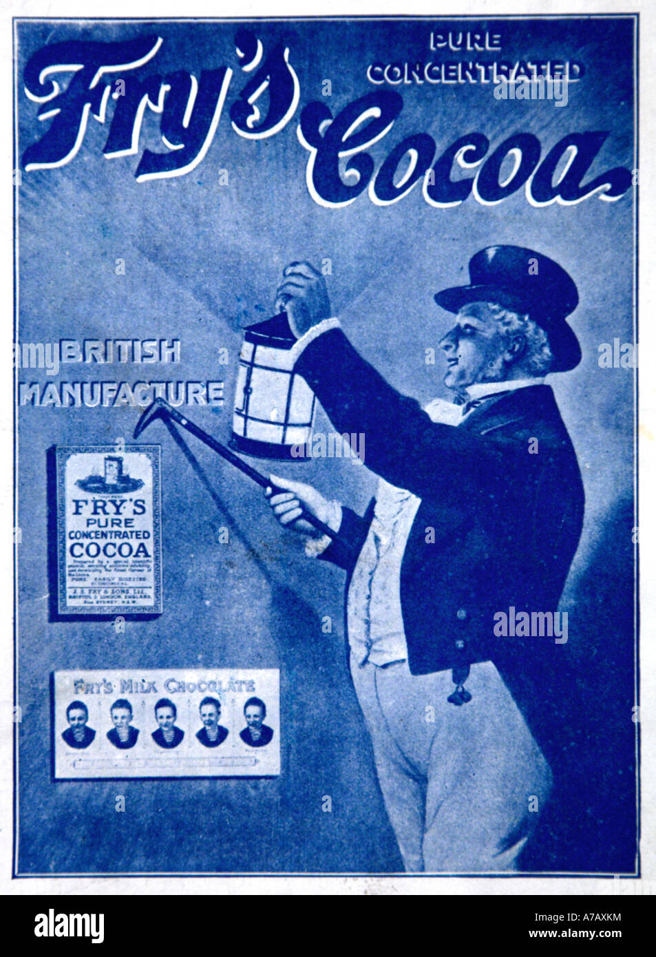 Fry's annuncio di cacao 1909 Foto Stock