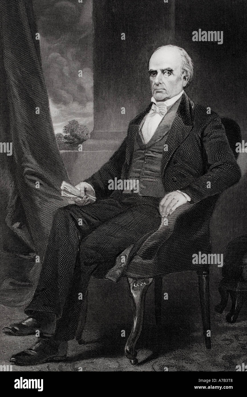 Daniel Webster, 1782 -1852. American oratore e politico. Da un dipinto di Alonzo Chappel Foto Stock