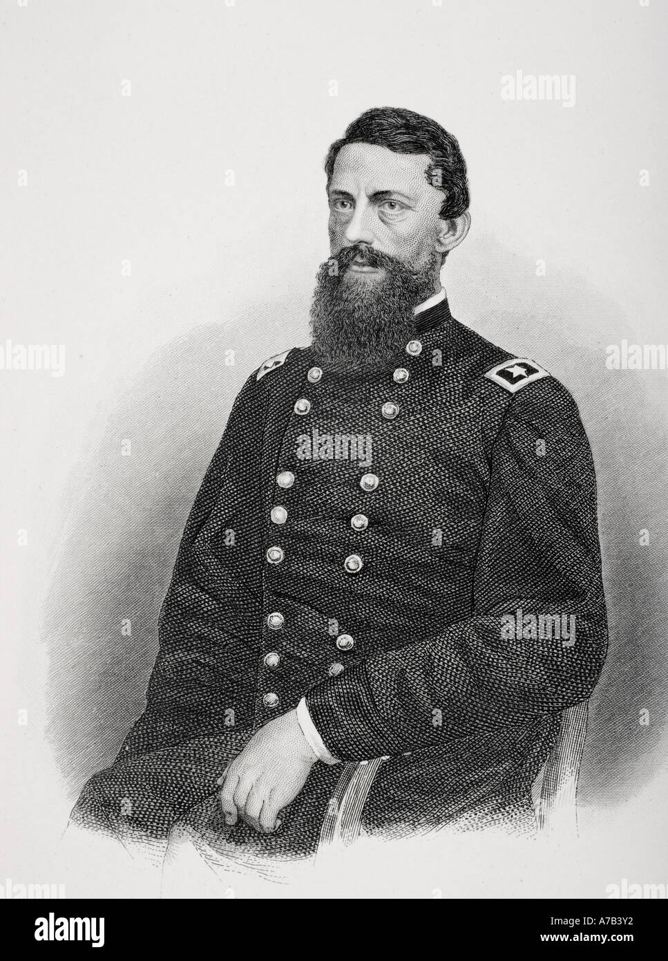 George Stoneman 1822 1894. Unione generale durante la Guerra Civile americana e il XV governatore della California. Foto Stock