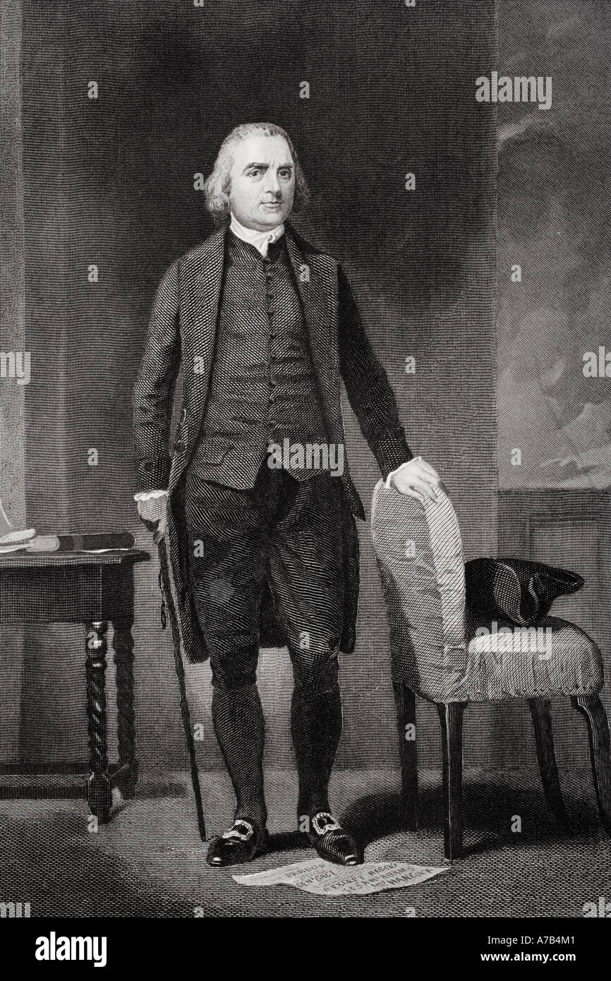 Samuel Adams, 1722-1803. Americana leader rivoluzionari, Statista, filosofo politico e uno dei padri fondatori degli Stati Uniti Foto Stock