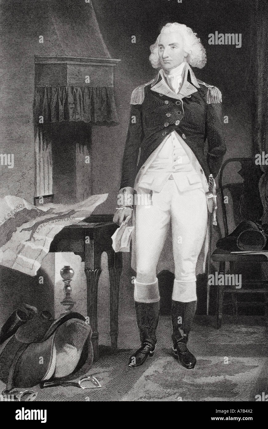 John Philip Schuyler, 1733 - 1804. American maggiore generale durante la Rivoluzione Americana e un senato degli Stati Uniti. Foto Stock