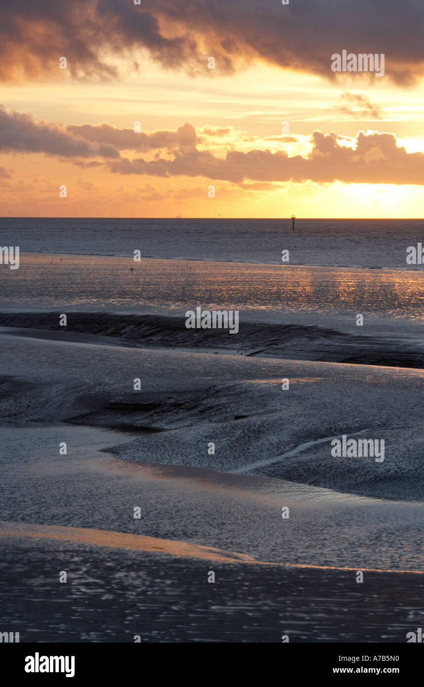 Morecambe bay con velme Foto Stock