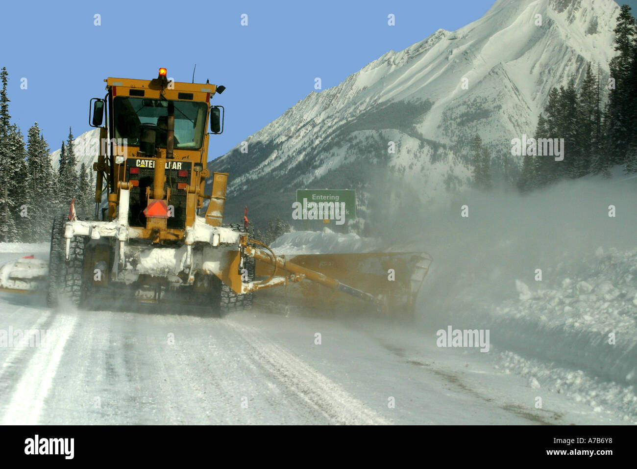 I lavori di manutenzione stradale Foto Stock