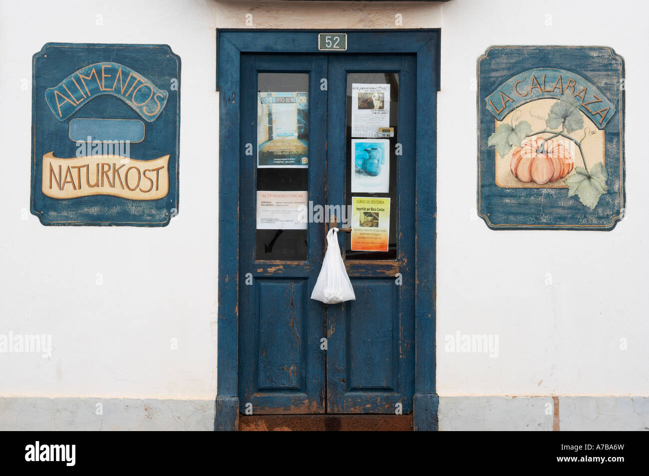 Health food shop, Puntagorda, isola di La Palma nelle isole Canarie. Foto Stock