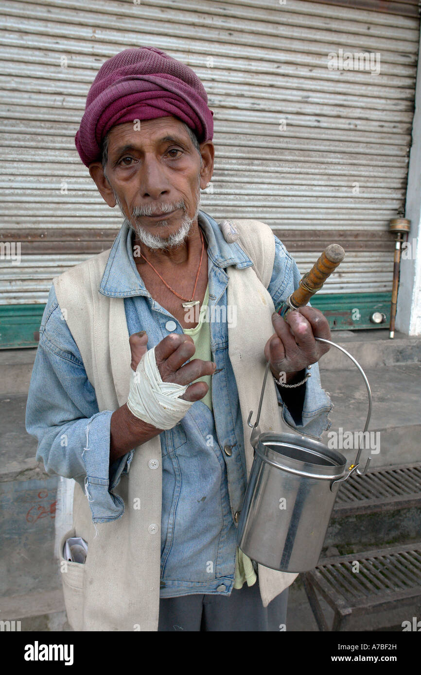 Uomo a mcleod ganj Foto Stock