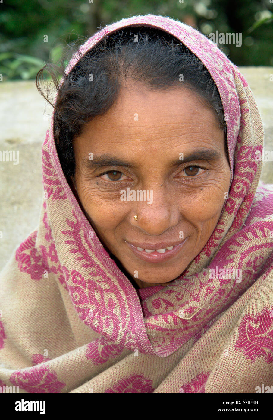 La donna a mcleod ganj Foto Stock