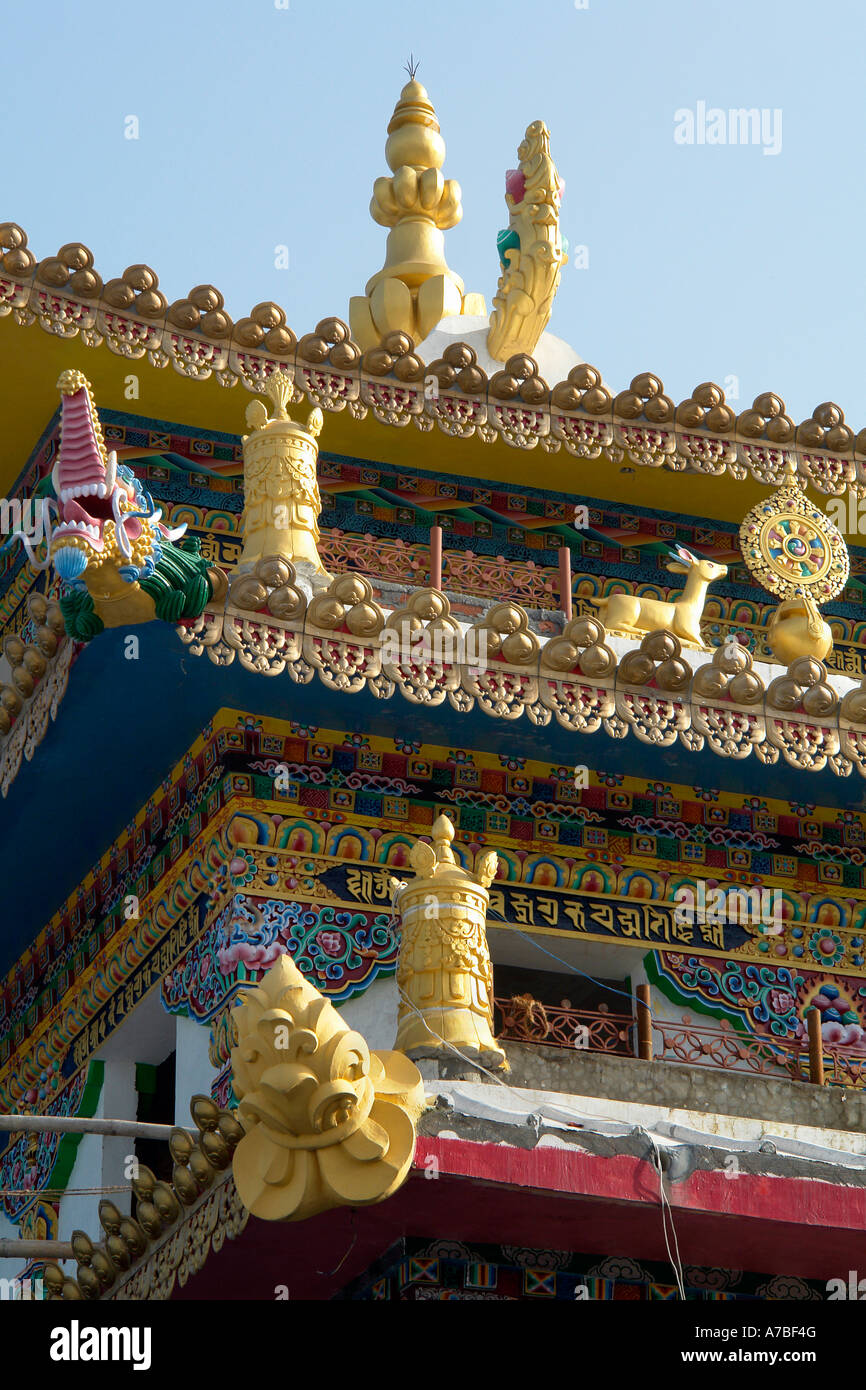 Dettaglio del chorten a mcleod ganj Foto Stock