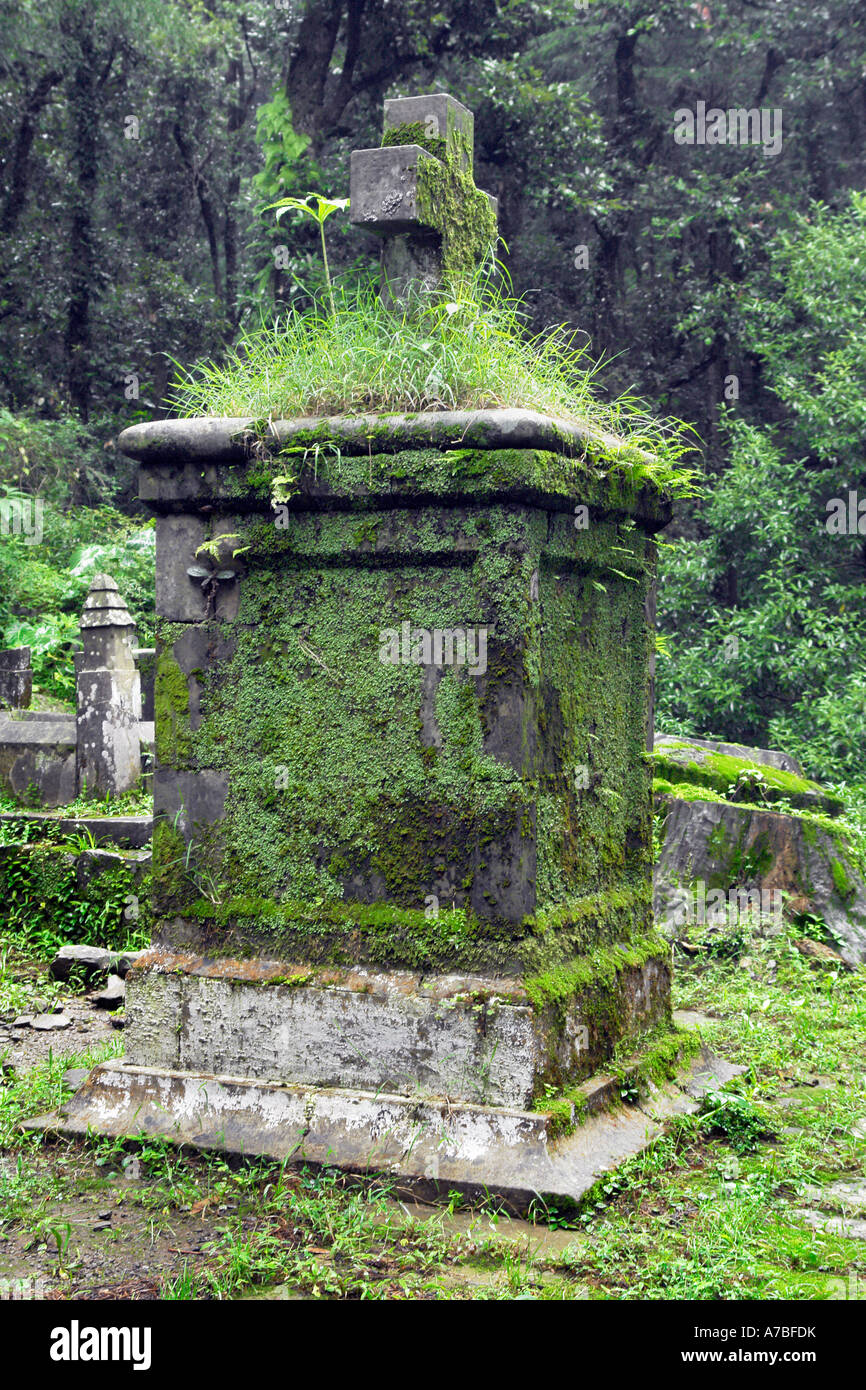 Lapide a SAINT JOHNS chiesa mcleod ganj Foto Stock