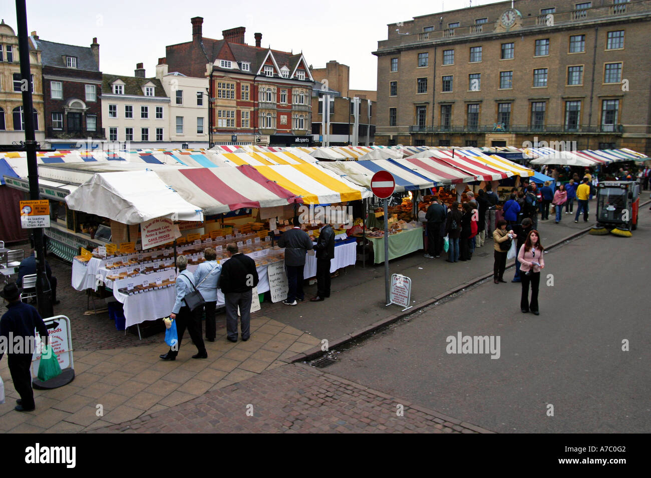 Street Market Cambridge Foto Stock