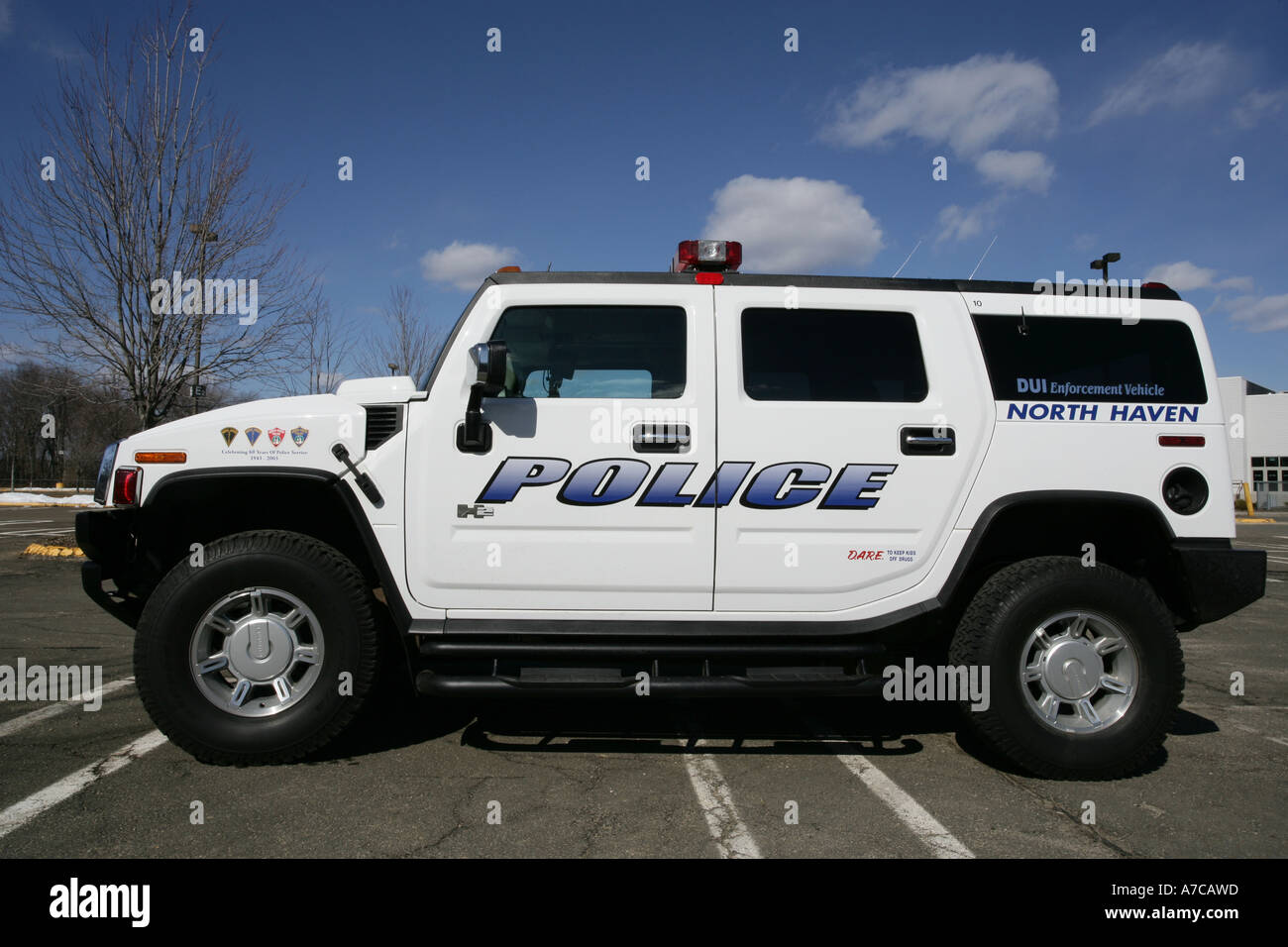 Carrello Hummer veicolo polizia Foto Stock