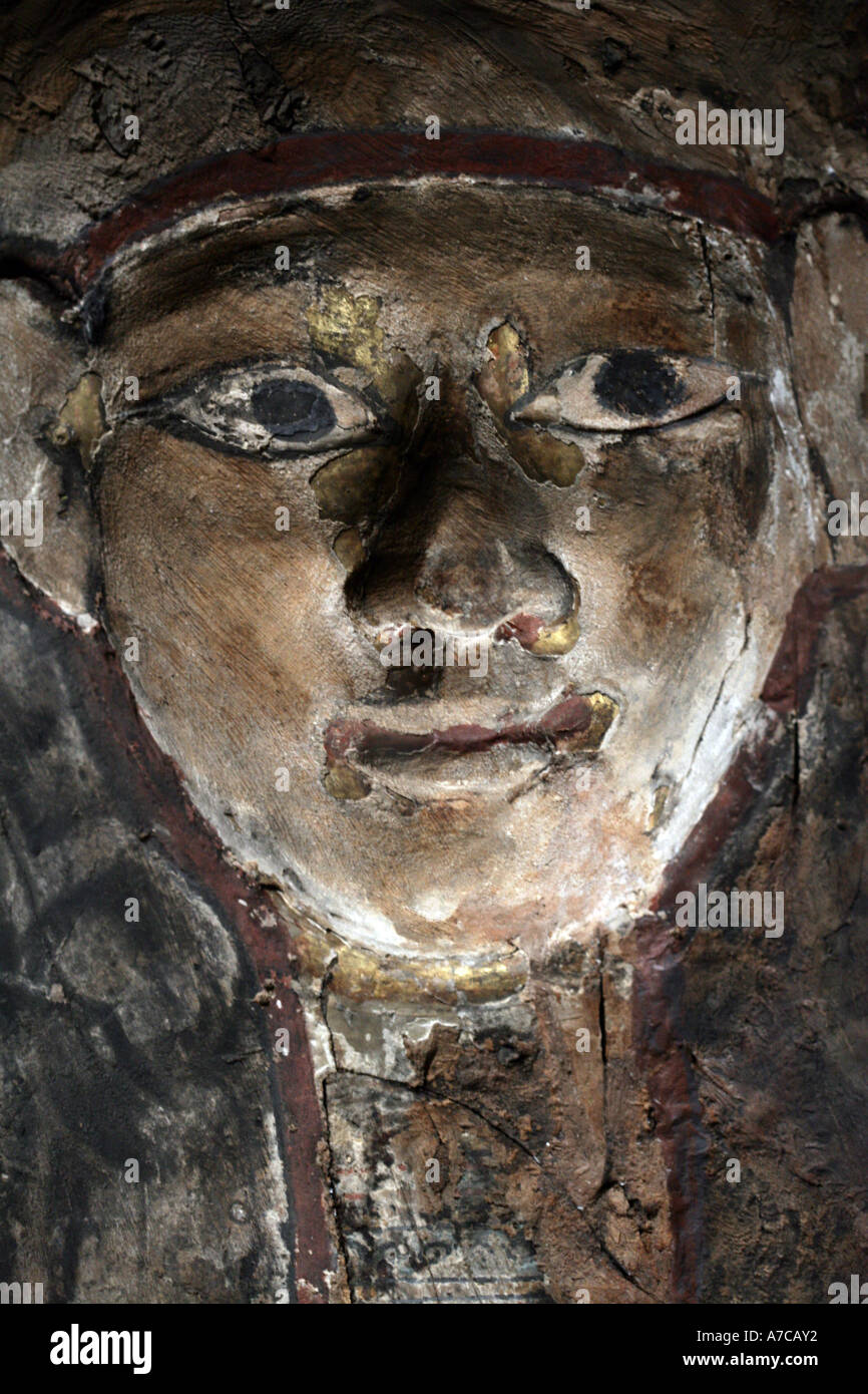 Mummia maschera dall Egitto Foto Stock