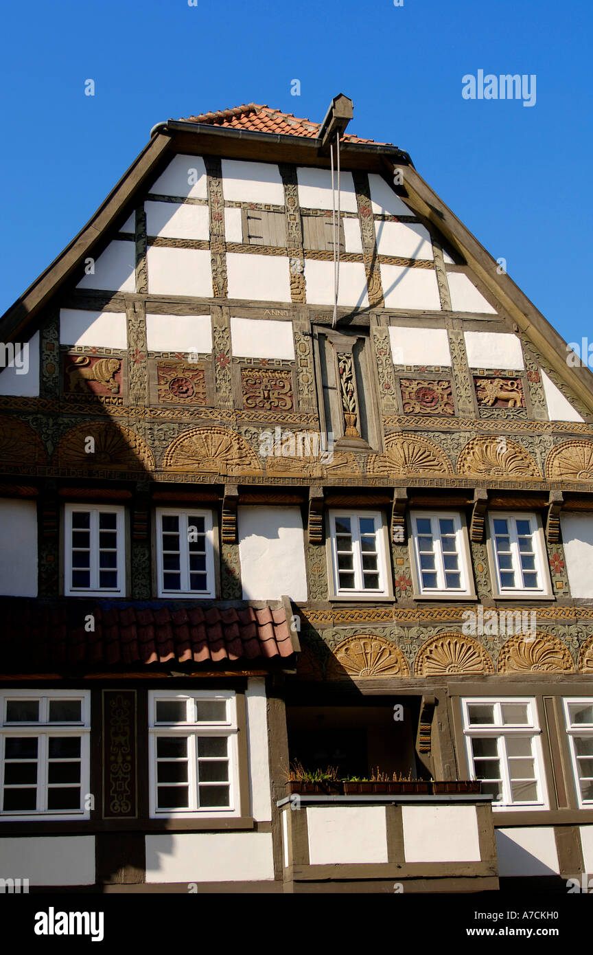 Legno a casa Bad Salzuflen Foto Stock