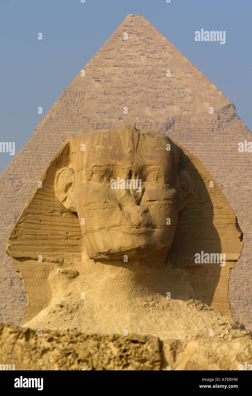 Il Cairo Giza sfinge e piramide Foto Stock
