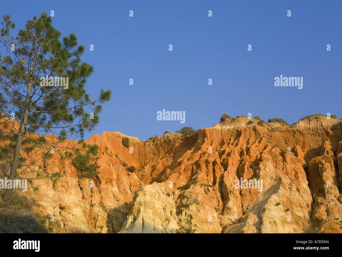 Praia da Falesia, formazioni rocciose Foto Stock