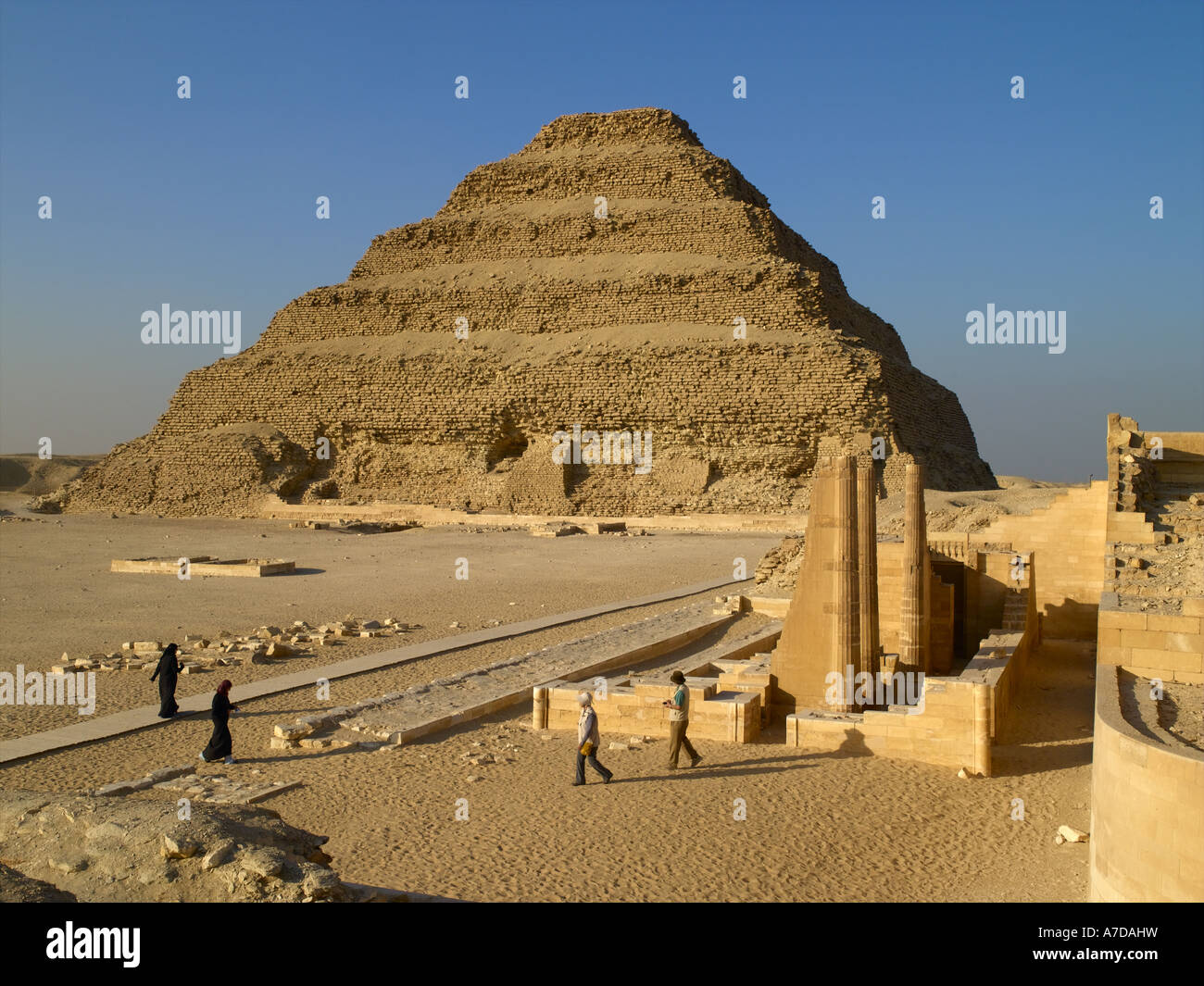 Il Cairo passo Piramide di Zoser Foto Stock