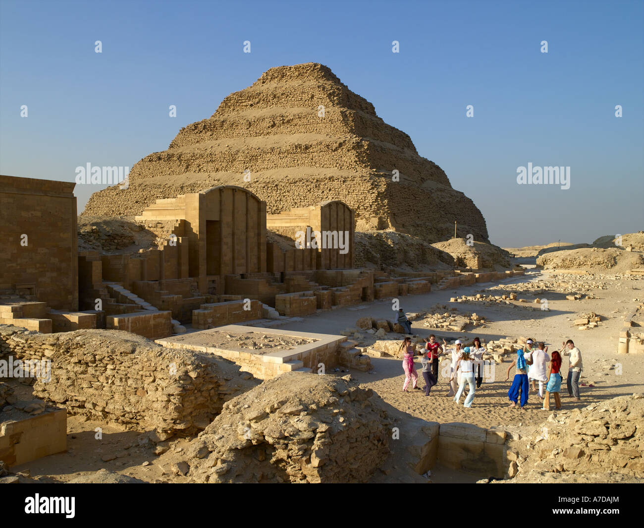 Il Cairo passo Piramide di Zoser Foto Stock