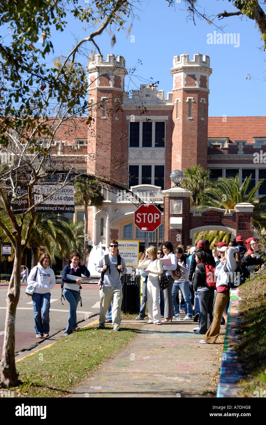 Attività degli studenti sulla Florida State University Campus Tallahassee Florida Seminoles FL Foto Stock