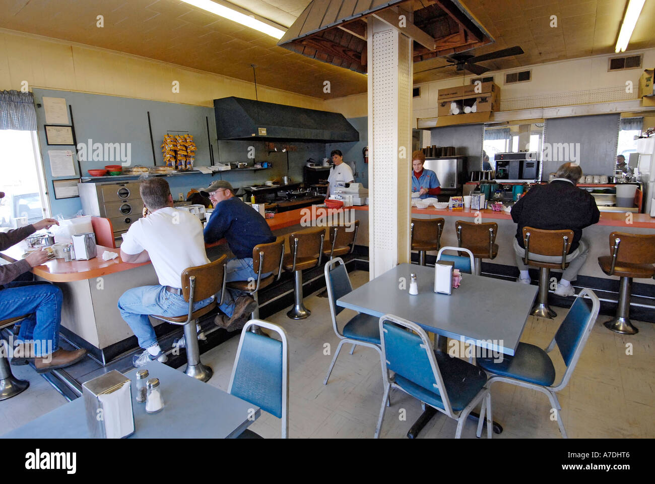 Piccolo ristorante di stile familiare nelle zone rurali la Georgia Foto Stock