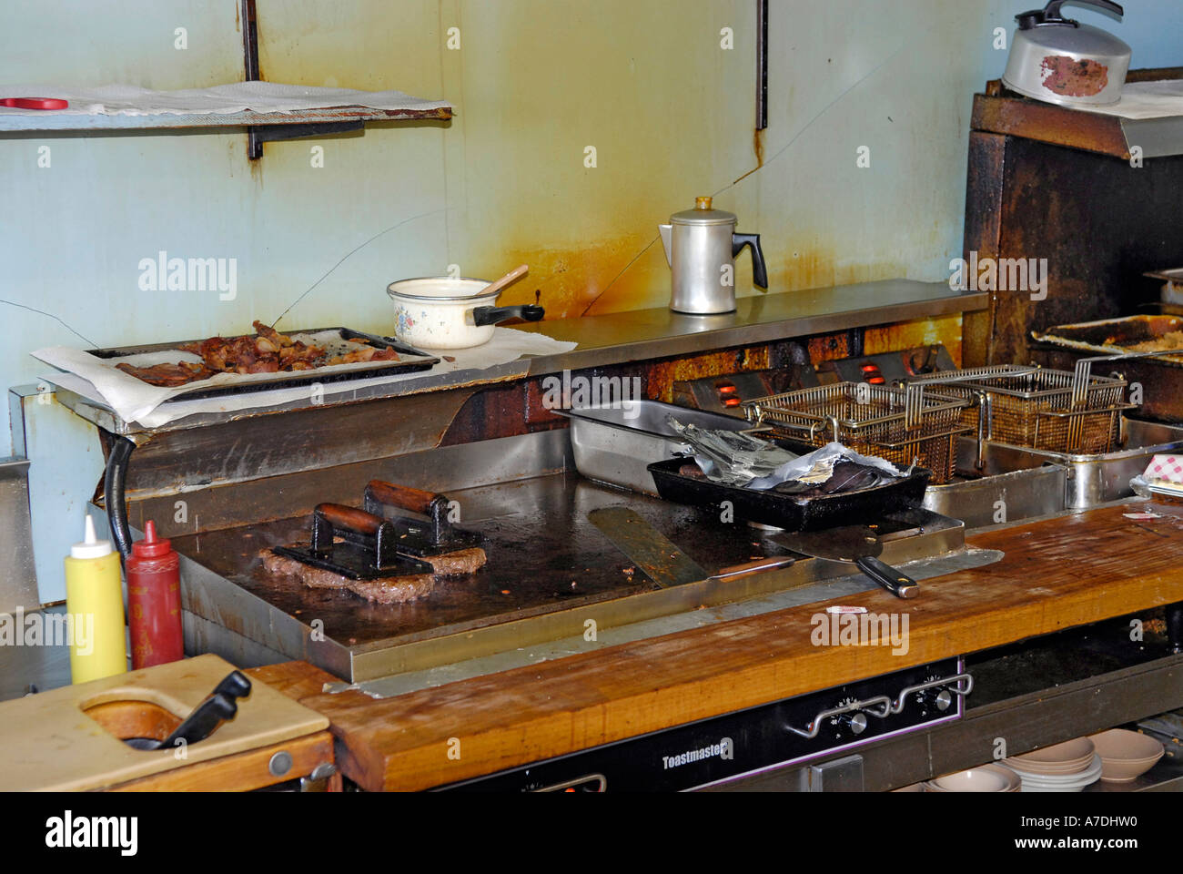 Piccolo ristorante di stile familiare nelle zone rurali la Georgia Foto Stock