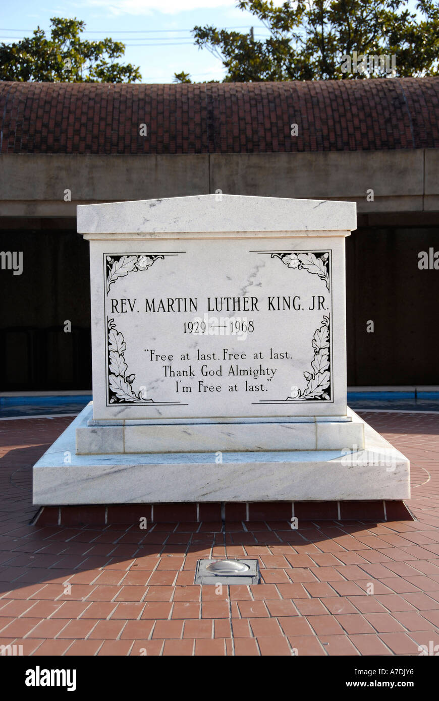 La camera di sepoltura di Martin Luther King Jr presso il sito storico nazionale e il quartiere di conservazione Atlanta in Georgia Foto Stock