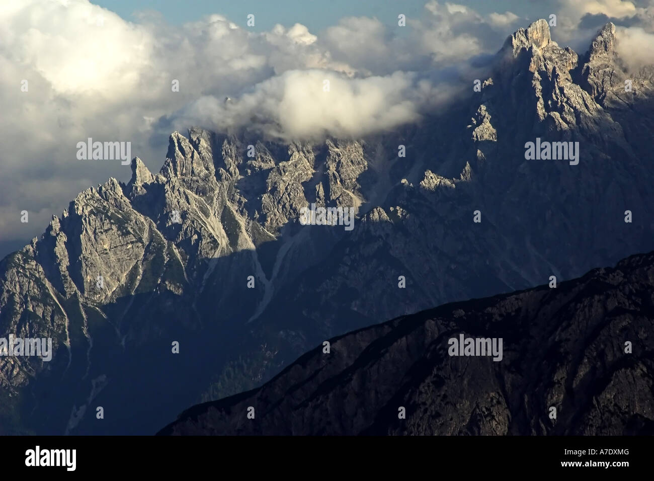 I Cadini Groupe, Italia, Dolomiti di Sesto Foto Stock