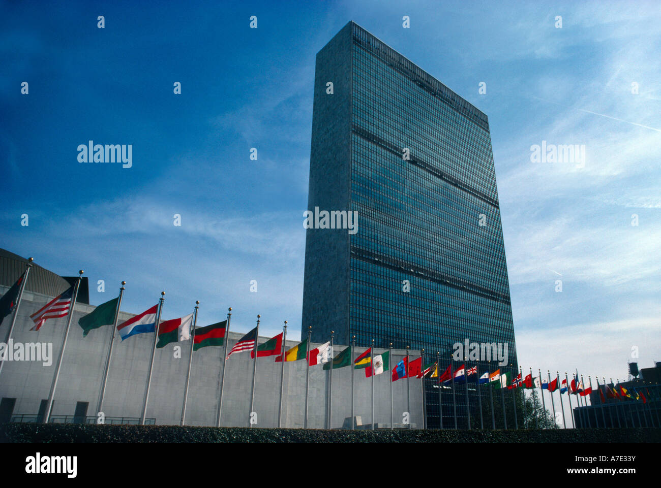 New York Stati Uniti d'America il Palazzo delle Nazioni Unite Foto Stock