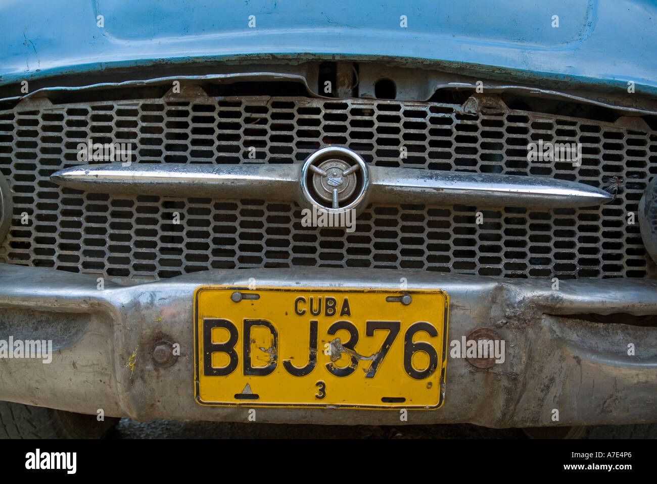 Classic American car paraurti in Vinales, Pinar del Rio Provincia, Cuba. Foto Stock
